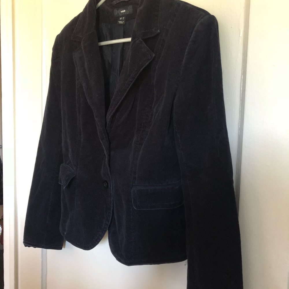 Purplish blue corduroy blazer Size M